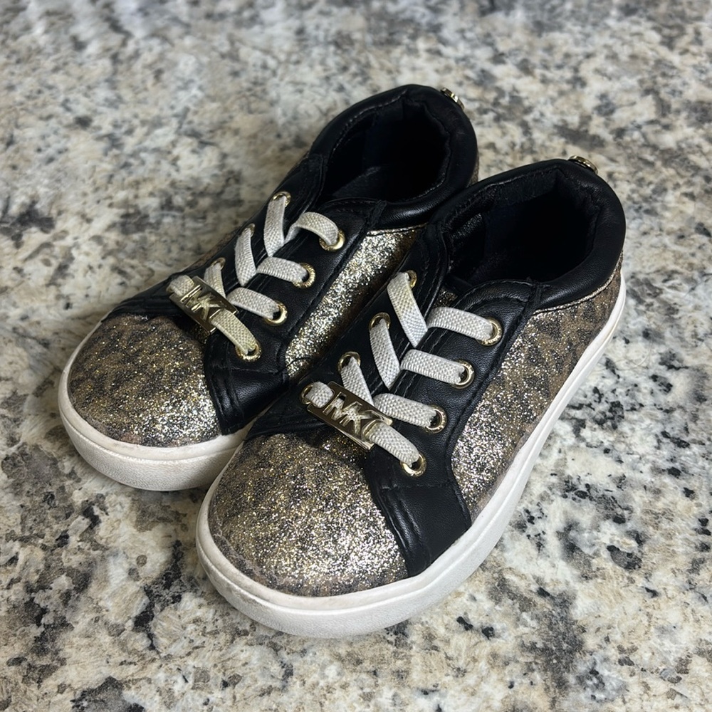 Michael Kors Glitter Sparkle Logo Sneakers Girls Size 7